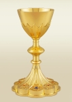 Chalice 138 with sculpted leaves and floral filigrees