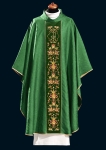 Green monastic chasuble 2076