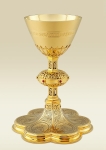 Chalice 173 with engraved Saints, Neo-Gothic design 