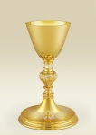 Chalice 167 with silver ornaments and sculpted floral node
