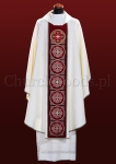 White & Red Gothic Chasuble 1105