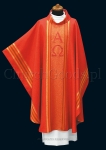 Red monastic chasuble 2124