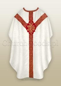 WHITE/RED - SEMI-GOTHIC LOW MASS SET