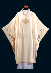 White monastic chasuble 2073