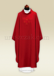 Red monastic chasuble 2146
