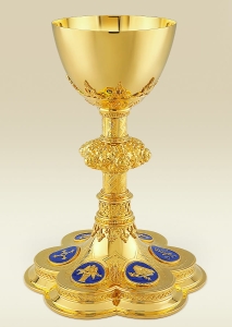 Chalice 166 with symbols of the Evangelists, Neo-Gothic decoration