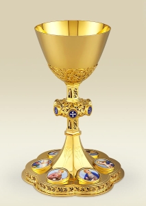 Chalice 106 with colorful fired enamel medallions