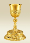 Chalice 148 highly ornamented in Baroque style, 24 kt gold plated