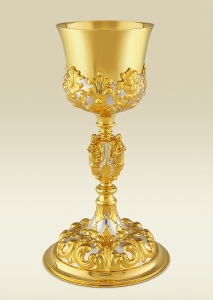 Chalice 191 with angel figures and floral motifs