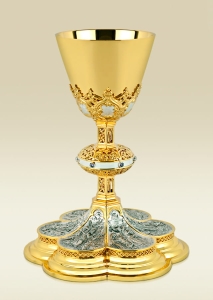  Chalice 080 with Passion of Jesus scenes in silver plate