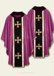 Roman Purple Gothic Casuble