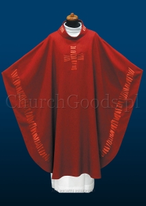 Red monastic chasuble 2111